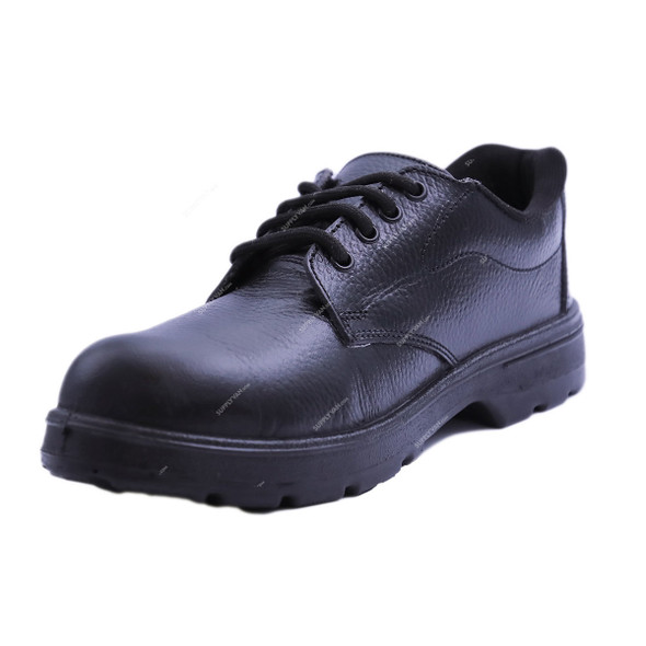 Rns Low Ankle Steel Toe Safety Shoes, 951, Eurotek, Size44, Split Leather, Black