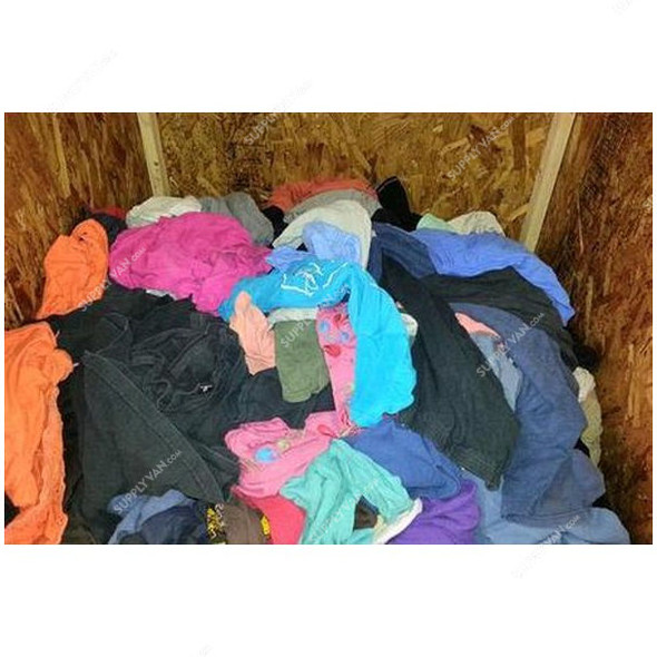 Premium Quality T-shirt Cotton Rags, 10 Kg, Multicolor