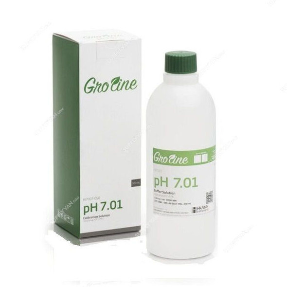 Hanna Groline Calibration Buffer Solution, HI7004-050, 7.01 pH, 500ML