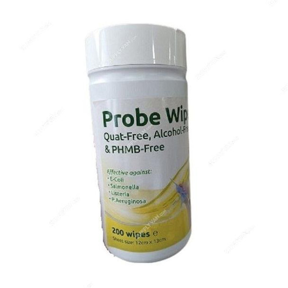 Ecotech Food Contact Safe Probe Disinfectant Wipes, 12CM Width x 13CM Length, 200 Pcs/Pack  -    