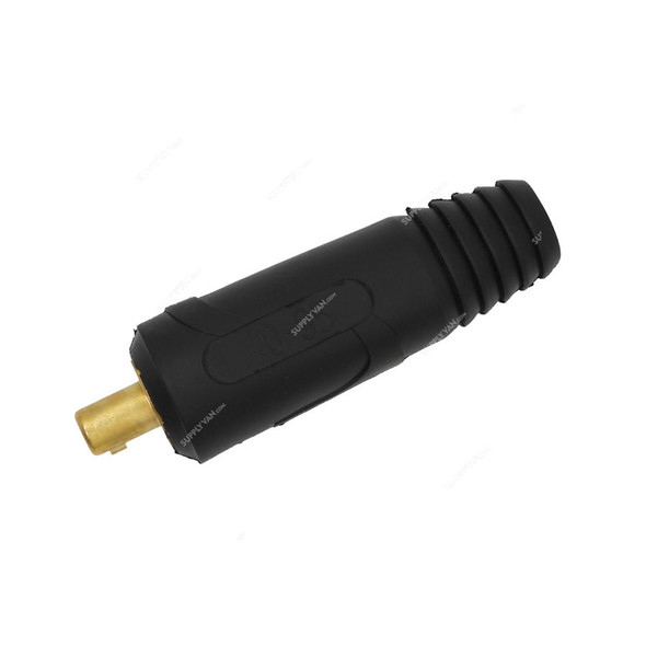Rns Welding Cable Connector, Rubber/Brass, Male, 70-95 SQ.MM, 10 Pcs/Pack