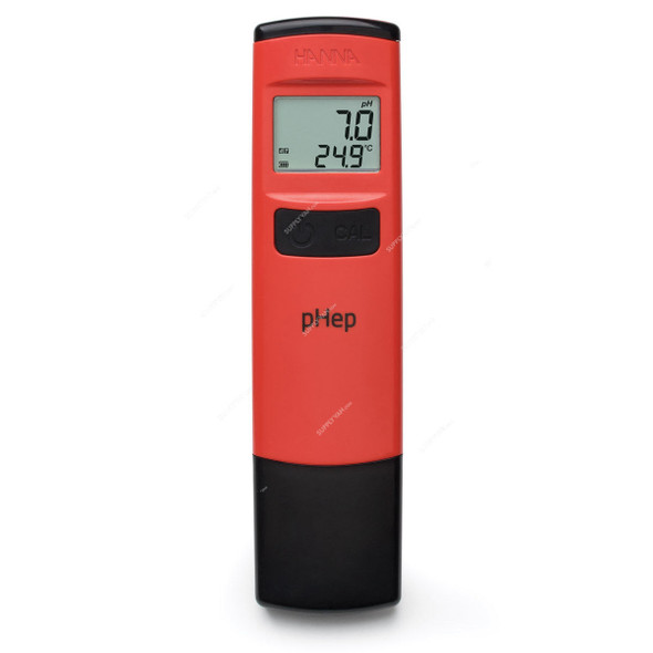 Hanna Waterproof Pocket pH Tester, HI98107, pHep, 0.1 pH, 0.0 to 50.0 Deg.C