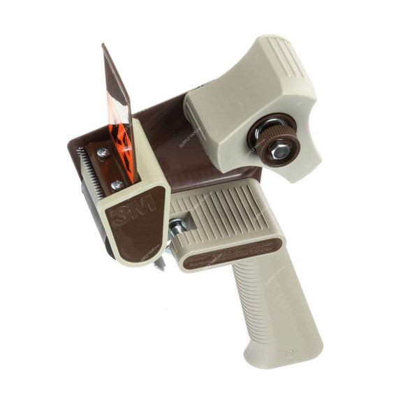 3M Box Sealing Tape Dispenser, H180, 2 Inch, Brown/Grey