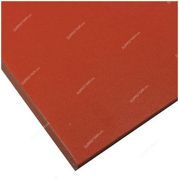 High Temperature Silicone Sheet, 5MM Thk, 2 Mtrs Width x 2 Mtrs Length, Red