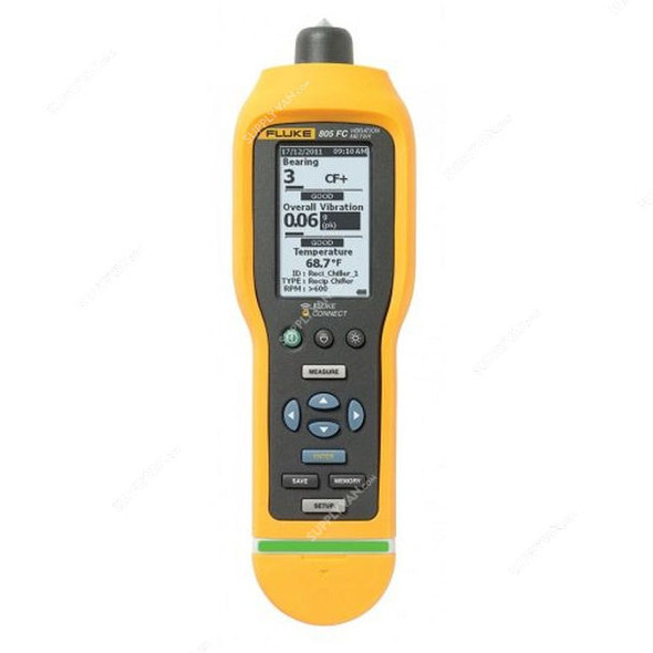 Fluke Vibration Meter, 805 FC, 0.01 g to 50 g, 4000 to 20000Hz, +/-5 Percent Accuracy