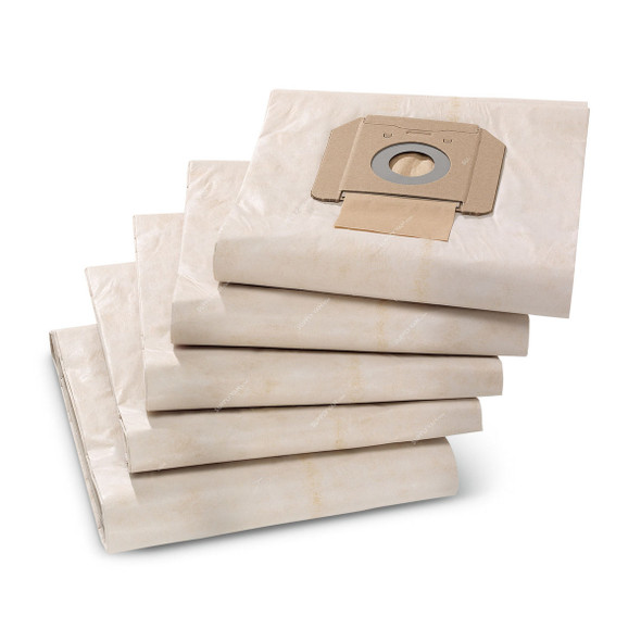 Karcher Paper Filter Bag, 69042850, 3 Ply, 35MM Height x 260MM Width x 340MM Length, 5 Pcs/Pack