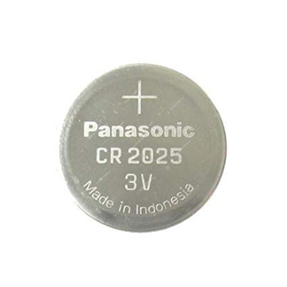 Panasonic Lithium Coin Battery, CR2025, 165mAh, 3V