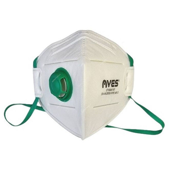Aves FFP 2 High Filtration Disposable Respiratory Mask, 27106AV187, White, 10 Pcs/Pack