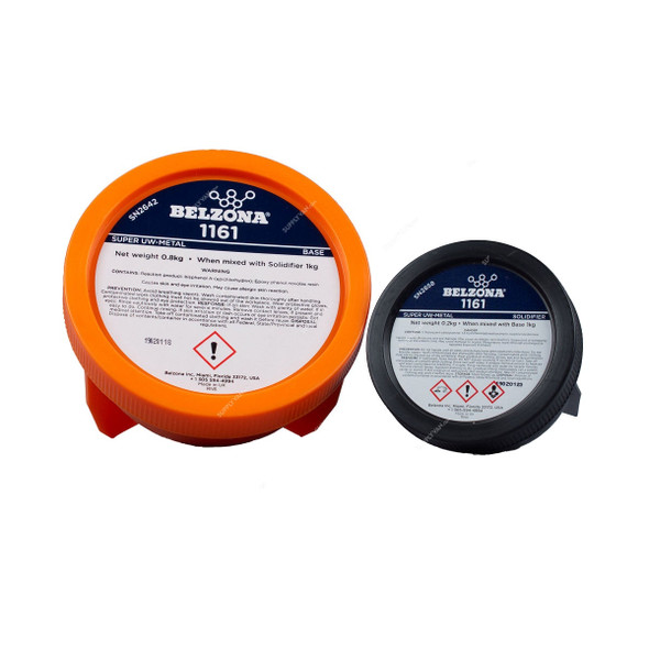 Belzona Super Under Water Metal Epoxy Coating Base and Solidifier, B1161, 1100 Series, 1 Kg