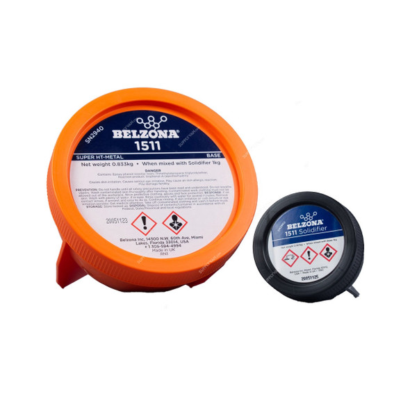 Belzona Super HT-Metal Epoxy Coating Base and Solidifier, B1511, 1500 Series, 1 Kg