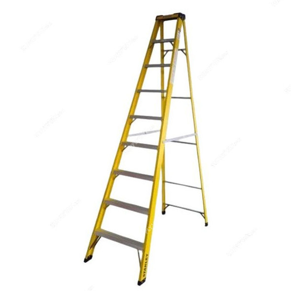 Stanley Step Ladder, SXLDFG-008, Fiberglass, 8 Steps, 150 Kg Loading Capacity