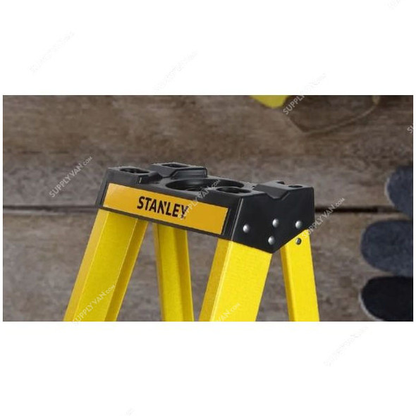 Stanley Step Ladder, SXLDFG-010, Fiberglass, 10 Steps, 150 Kg Loading Capacity