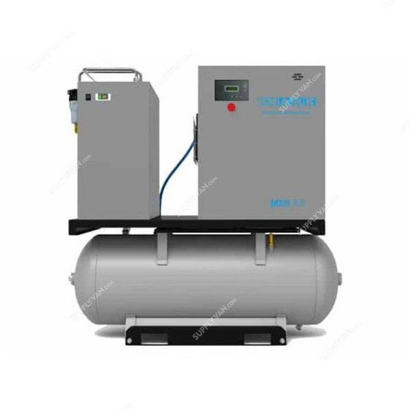 Mark Screw Air Compressor With Tank and Dryer, MSS-7-5-TMDD, 7.5kW, 10 Bar, 270 Ltrs Tank Capacity