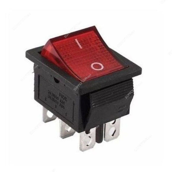 LED Rocker Switch, 2 Way, 220-250VAC, 15-20A