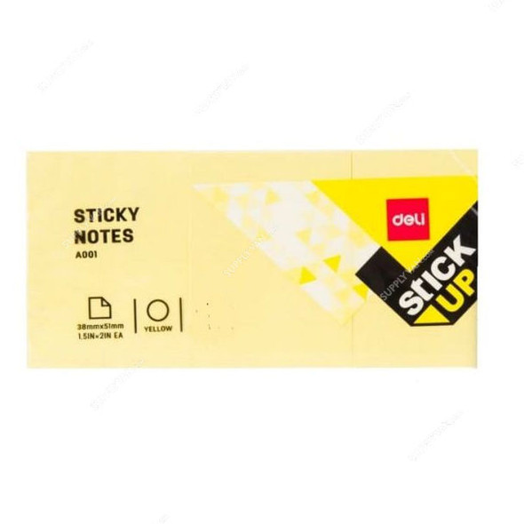 Deli Sticky Note, 1.5 Inch Width x 2 Inch Length, 600 Pcs/Pack