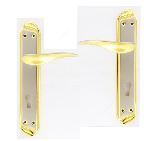 Robustline Lever Handle Brass/Chrome Plated with lock, SAF-25, Brass Material, Multicolor