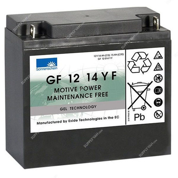 Sonnenschein Sealed Lead Acid Battery, GF12014YF, 12V, 15Ah