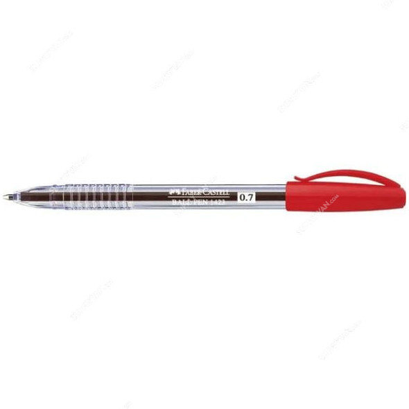 Faber-Castell Ball Pen, 1423, 0.7MM, Red, 50 Pcs/Pack