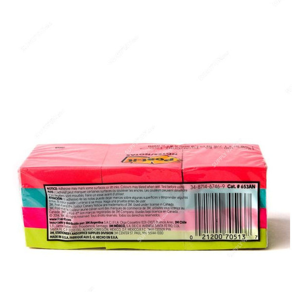Post-It Sticky Note, 653AN, 100 Sheets, 38MM Width x 51MM Length, 12 Pcs/Pack
