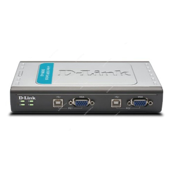 D-Link USB KVM Switch, DKVM-4U, 4 Port, Grey