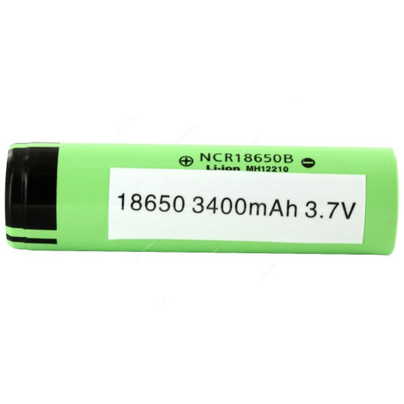 Panasonic Rechargeable Battery, NCR18650B, Lithium-Ion, 3.7V, 3400mAh