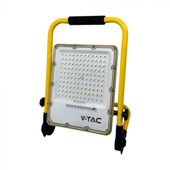 V-Tac LED Rechargeable Flood Light, VT-48300, IP65, 100W, 1200 LM, 6500K