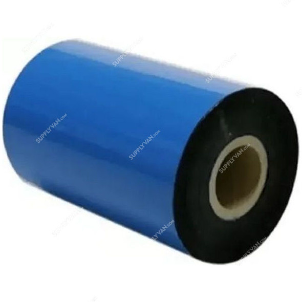 Thermal Transfer Wax Ribbon, 1 Inch Core, 104MM Width x 360 Mtrs Length, Blue
