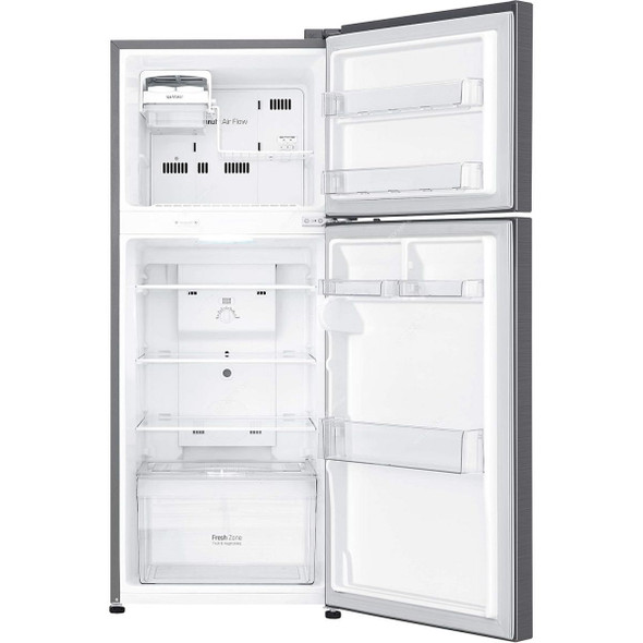 Lg Top Mount Double Door Refrigerator, GR-C345SLBB, 3 Star, 234 Ltrs Capacity, Platinum Silver