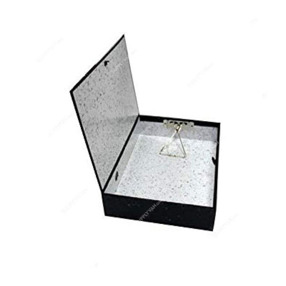 Deluxe Laminated Rigid Closed Box File, F/S, Black