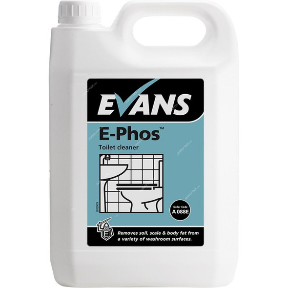 Evans E-Phos Perfumed Toilet Cleaner, 5 Ltrs, 2 Pcs/Pack