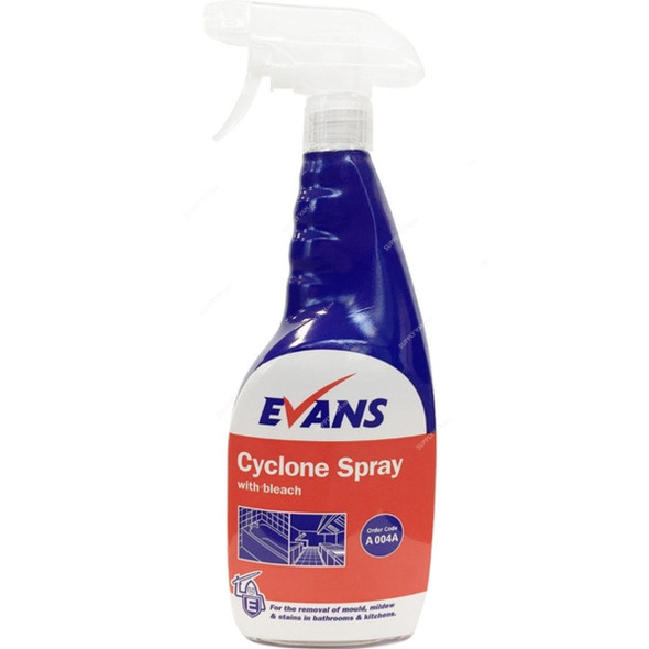 Evans Cyclone Spray With Bleach, 750ML, 12 Pcs/Pack