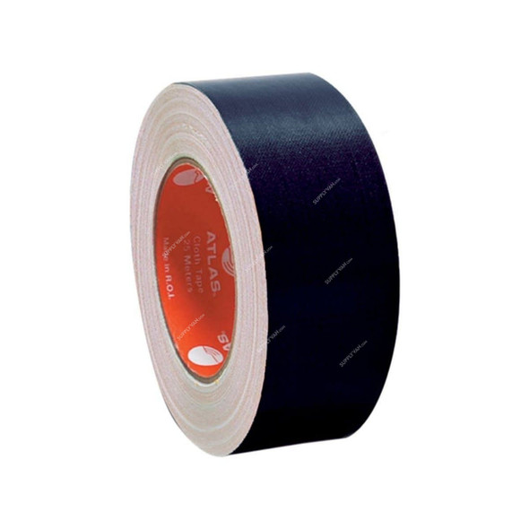 Atlas Heavy Duty Cloth Tape, AS-BTC3025-BK, 3 Inch Width x 25 Mtrs Length, Black