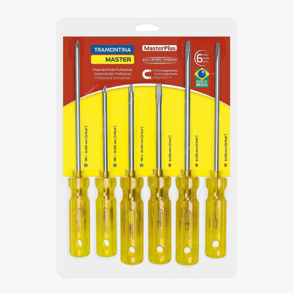 Tramontina Screwdriver Set, 41530506, Masterplus, 6 Pcs/Set