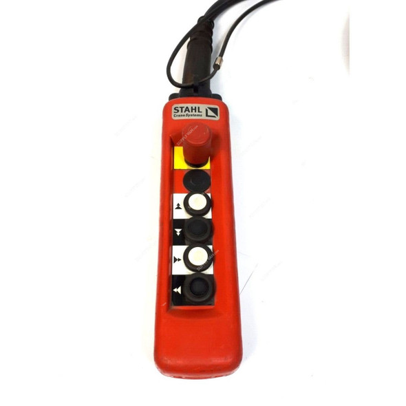 Stahl Crane Pendant Controller With Plug and Cable, STH-1202-021, IP65, Red