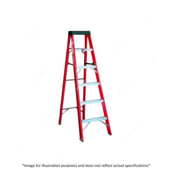 Wallclimb Single Sided Step Ladder, WFGAS-8, Fibreglass, 8 Step, 2.43 Mtrs Max Height, 150 Kg Weight Capacity