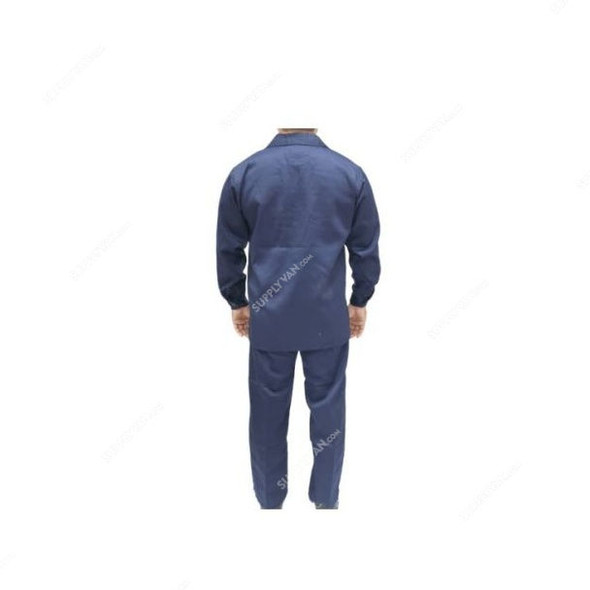 Workman Polycotton Safety Pant and Shirt, Size L, Navy Blue