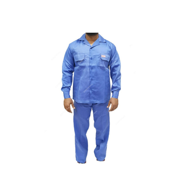 Workman 100% Cotton Pant and Shirt, Size S, Petrol Blue