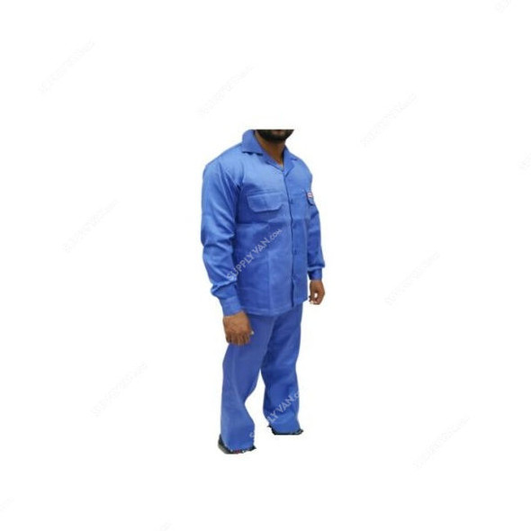 Workman 100% Cotton Pant and Shirt, Size L, Petrol Blue