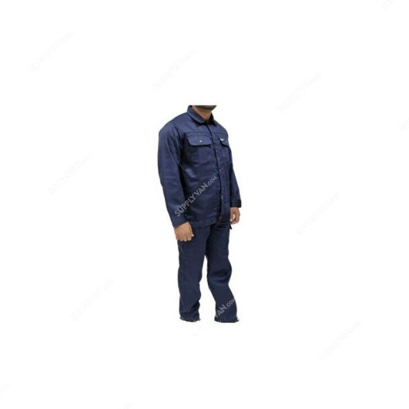 Armour Production Twill Cotton Pant and Shirt, Size L, Navy Blue
