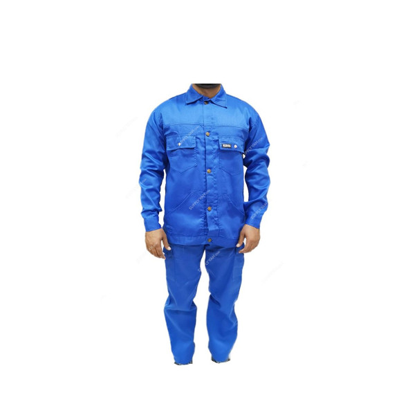 Armour Production Twill Cotton Pant and Shirt, Size M, Petrol Blue