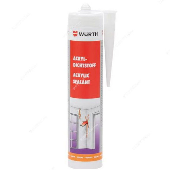 Wurth Acrylic Sealant, 0892122310, 310ML, White