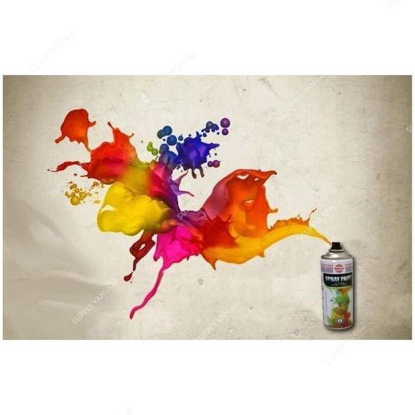Asmaco All Purpose Interior and Exterior Spray Paint, 280ML, Matt Black