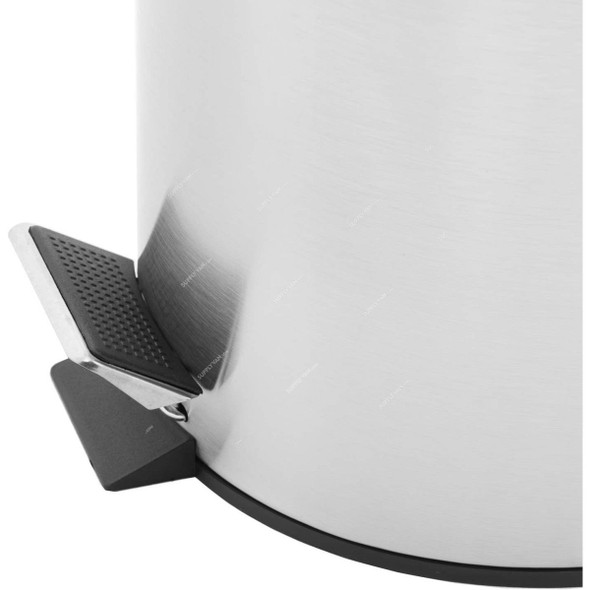 Royalford Pedal Trash Bin, Stainless Steel, 12 Ltrs Capacity, Silver