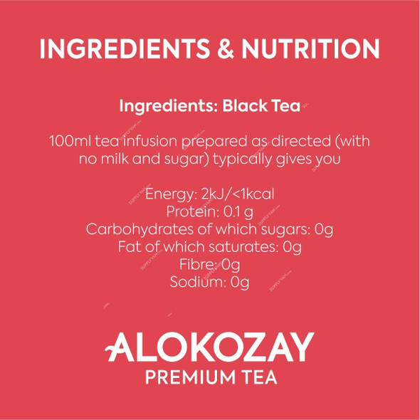 Alokozay Premium Black Tea Bag With Free Mug, 100 Pcs/Pack
