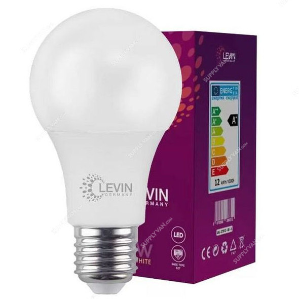 Levin A Type ECO LED Bulb, LBL-30, IP20, A60, E27, 15W, 3000K, Warm White