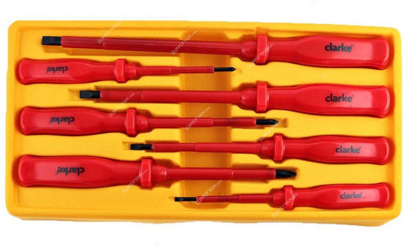 Clarke Insulated Screw Driver Set, SDSIC, 7Pcs