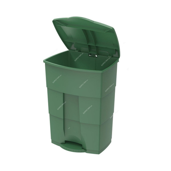Cosmoplast Step-On Pedal Waste Bin, IFHHXX329HG, Plastic, 70 Ltrs Capacity, Hunter Green