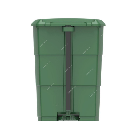 Cosmoplast Step-On Pedal Waste Bin, IFHHXX329HG, Plastic, 70 Ltrs Capacity, Hunter Green