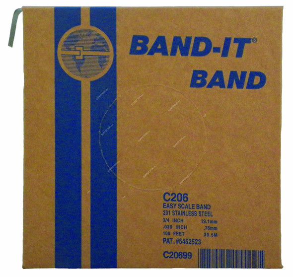 BAND-IT Band, C20699, Stainless Steel 201, 3/4 Inch  -    