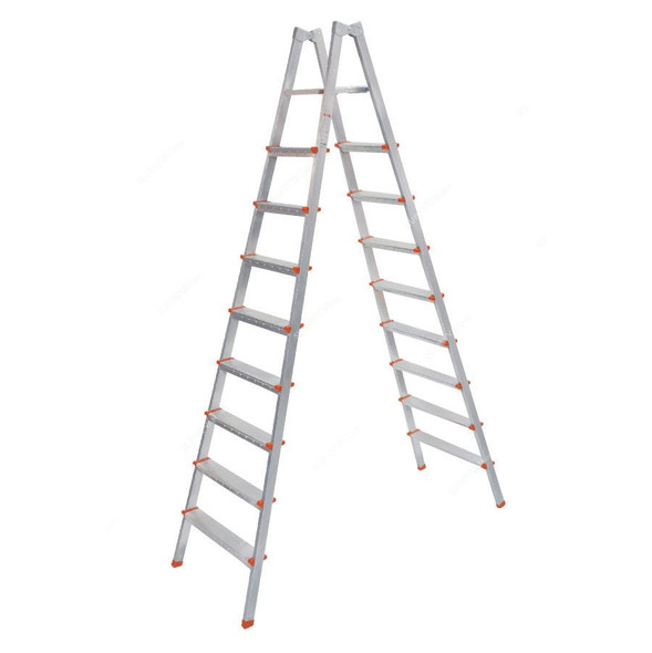 Pro-Tech Straight Ladders, EM-616, Aluminium, 1 Side, 7 Steps, 1.7 Mtrs Max. Height, 150 Kgs Weight Capacity